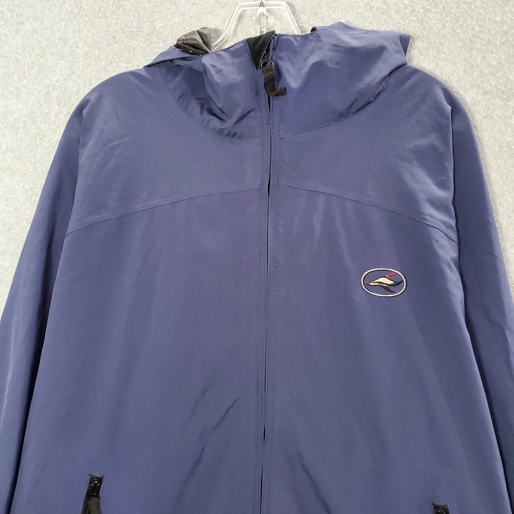 RedHead Men Jacket 2XL Blue Windbreaker Stretch Rainwear Hoodie Full Zip Pockets